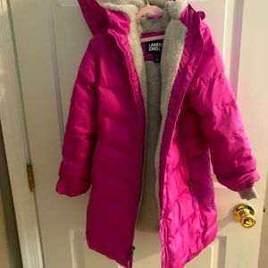 Pink lands end jacket